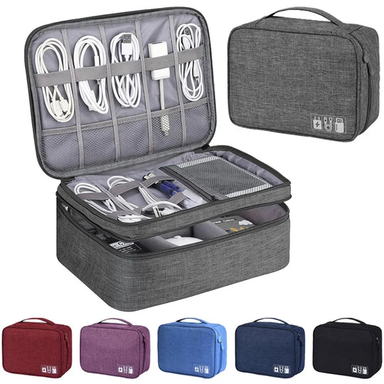 Travel Electronics Organizer Case for Cables &amp; Chargers