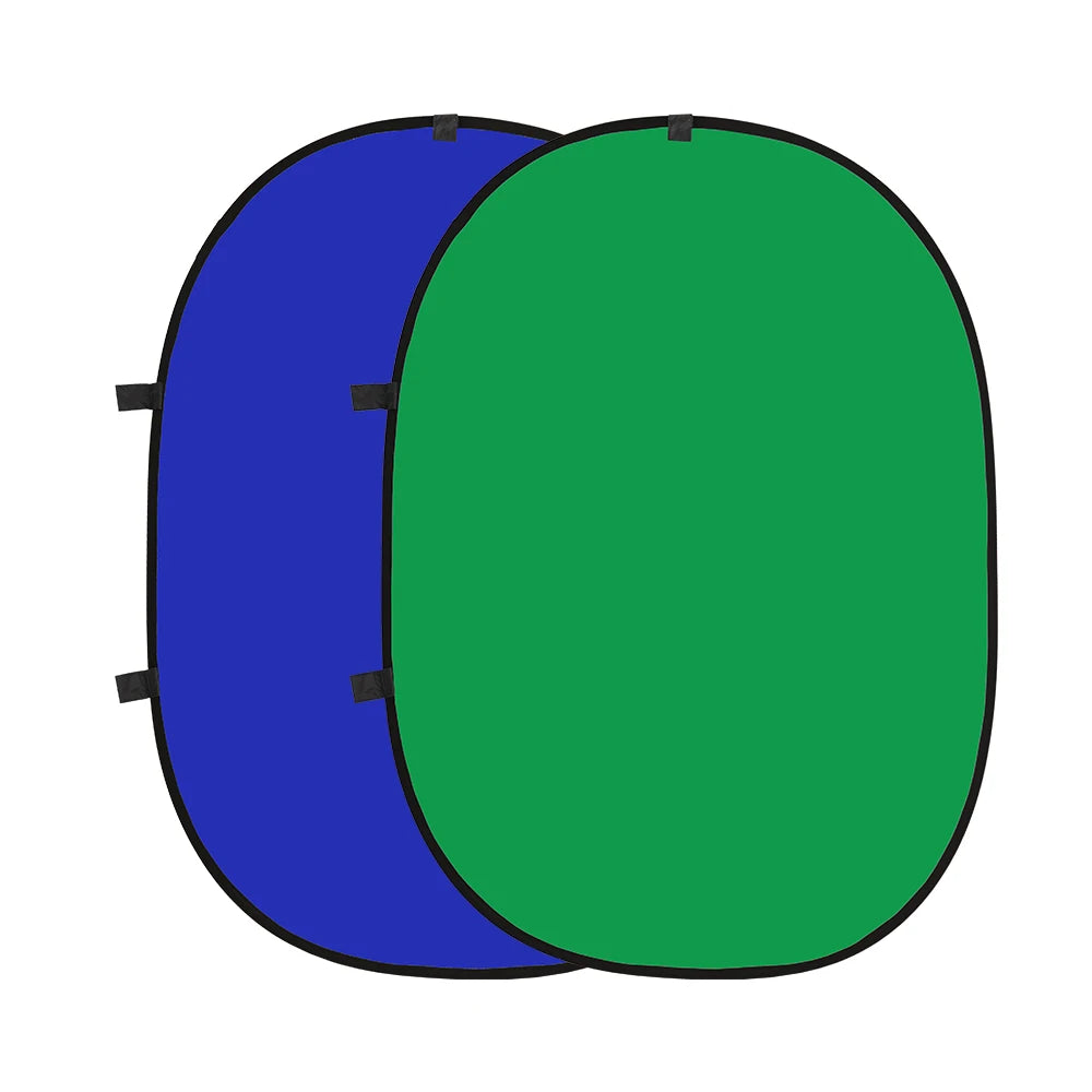 2-in-1 Foldable Green &amp; Blue Photography Backdrop