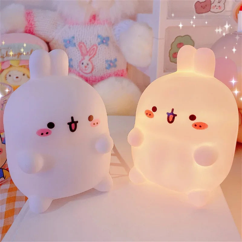 Rabbit LED Night Light Battery-Powered Bedside Lamp