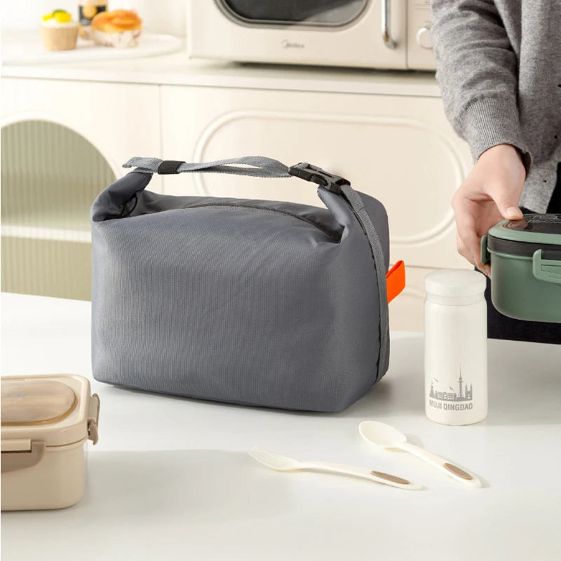 Insulated Oxford Cloth Lunch Bag with Aluminum Foil Lining