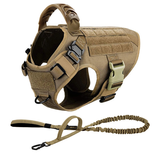 Large Dog Tactical Harness - Collar &amp; Leash Set