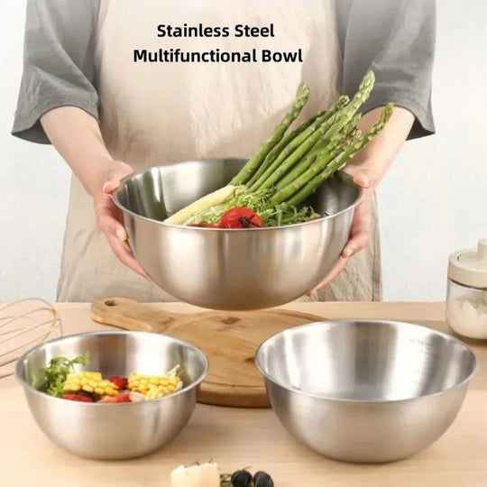 Stainless Steel Mixing Bowl with Measuring Scale