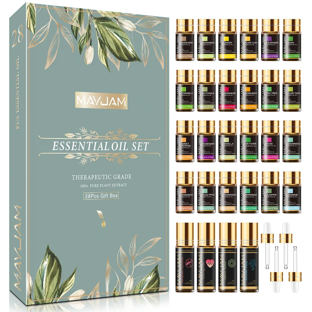 MAYJAM 28-Piece Pure Essential Oil Gift Set