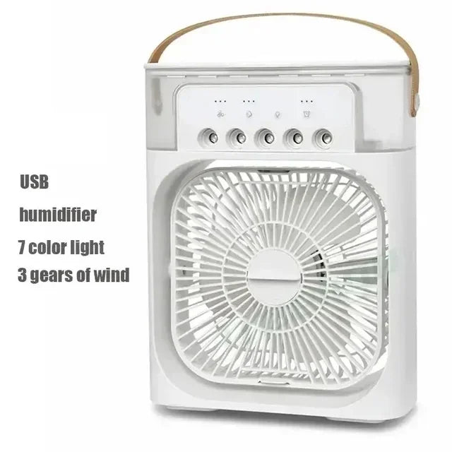 3-in-1 Portable Air Cooler Fan with Humidifier &amp; LED Light