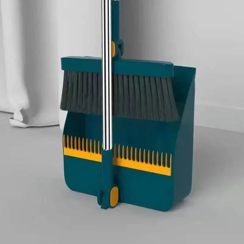 Foldable Long Handle Broom &amp; Dustpan Set