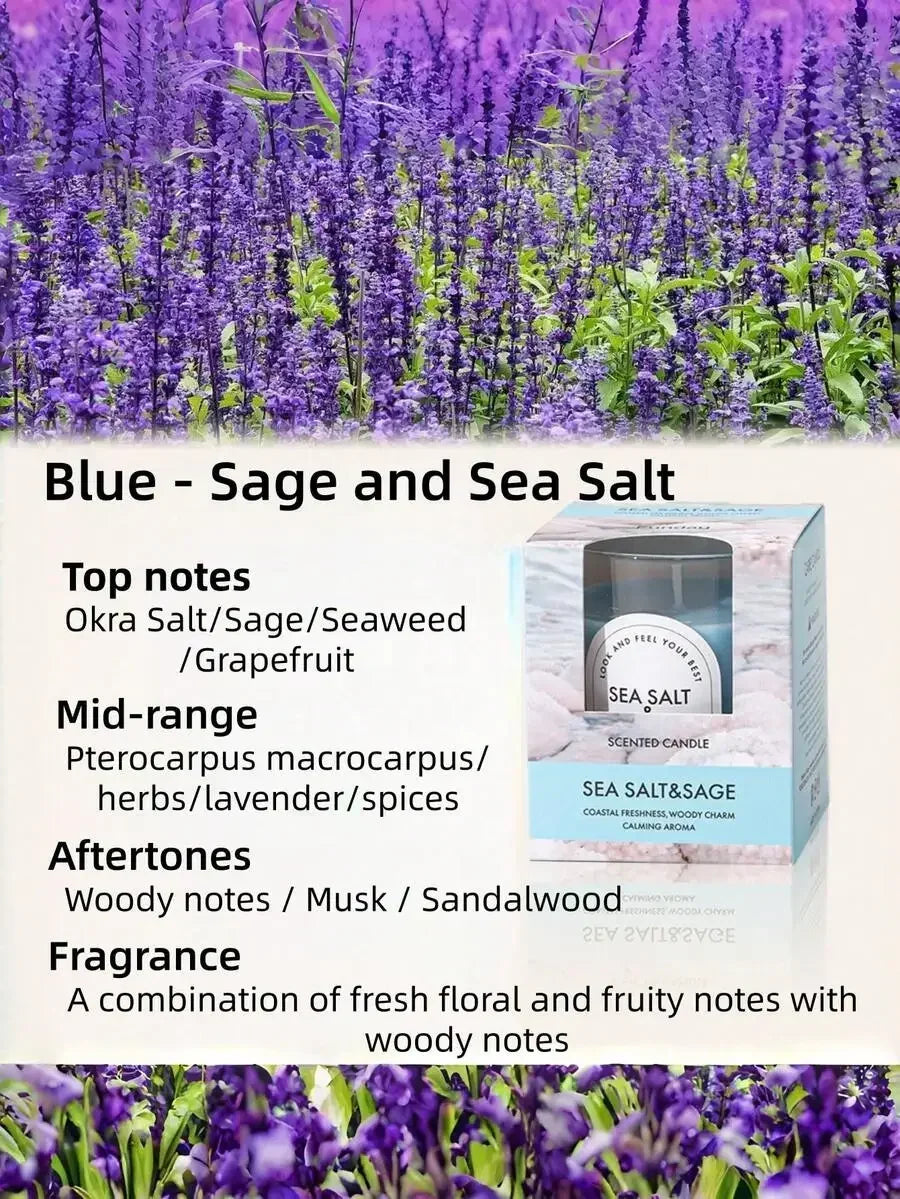 Long-Lasting Scented Aromatherapy Glass Jar Candle