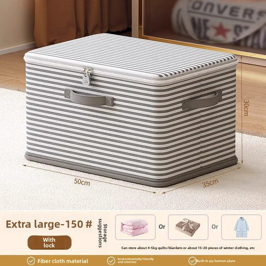 Lockable Foldable Storage Box with Zipper