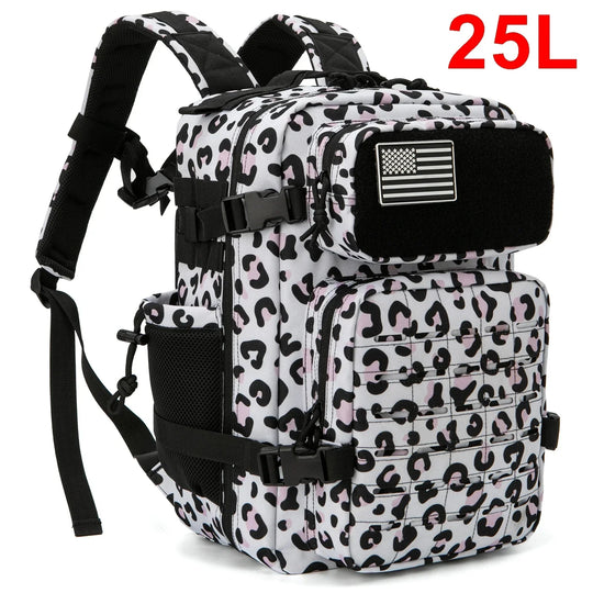 25L Tactical MOLLE Backpack with Dual Bottle Holders