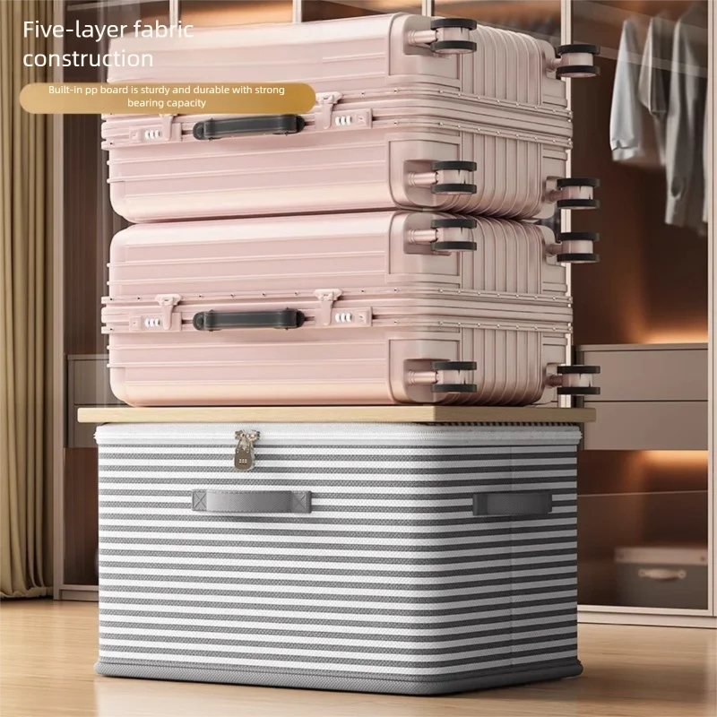 Lockable Foldable Storage Box with Zipper