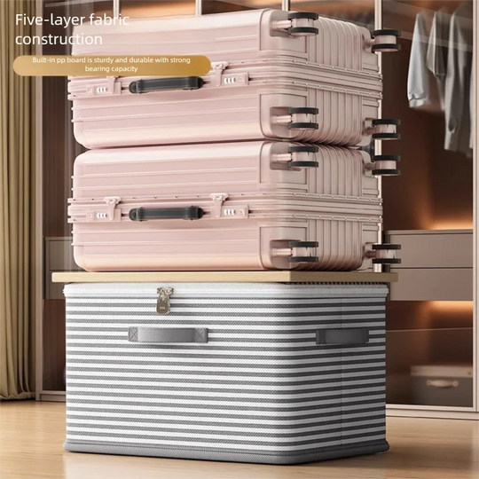 Lockable Foldable Storage Box with Zipper