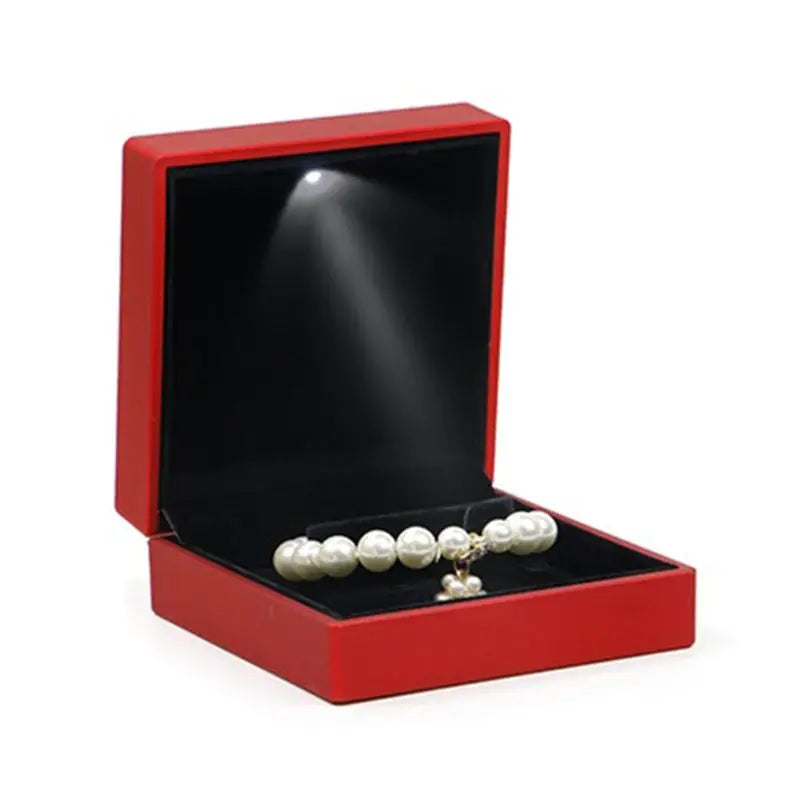 LED Light Jewelry Gift Box for Rings &amp; Necklaces