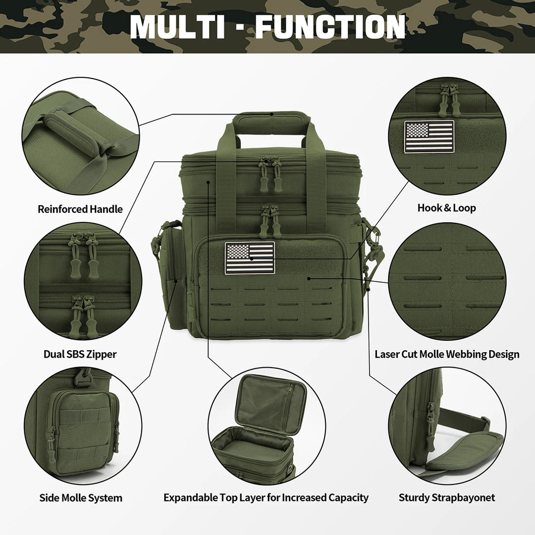 Expandable Tactical Insulated Lunch Cooler Bag
