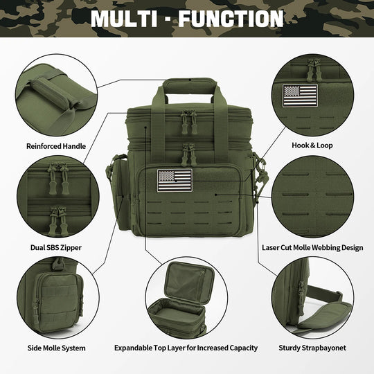 Expandable Tactical Insulated Lunch Cooler Bag