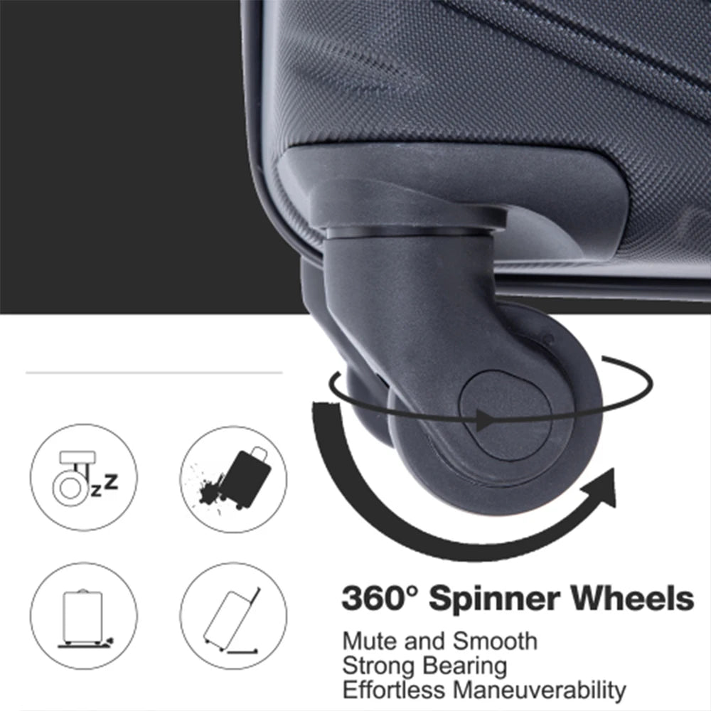 4-Piece ABS Hardside Luggage Set with TSA Lock &amp; Spinner Wheels