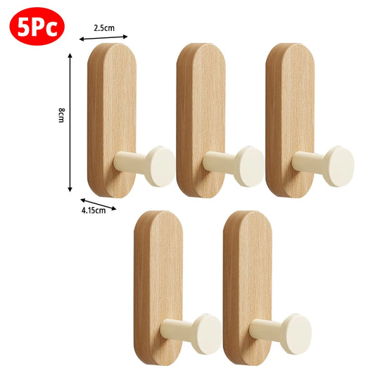 Self-Adhesive Wood Wall Hook