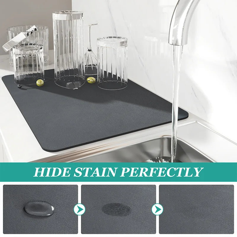 Super Absorbent Diatom Kitchen Drying Mat