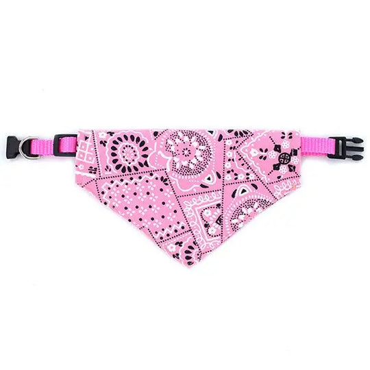 Adjustable Polyester Bandana Collar for Cats