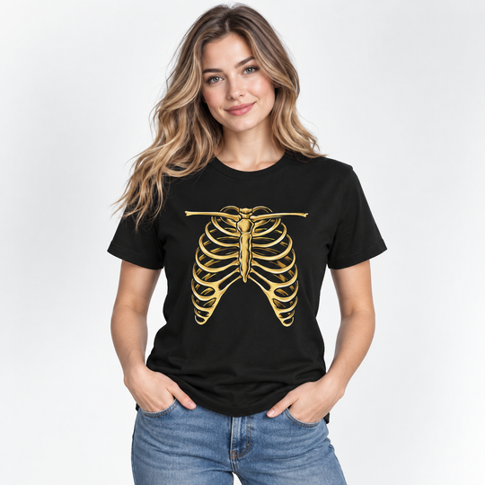 Women Rib Cage Skeleton Tee