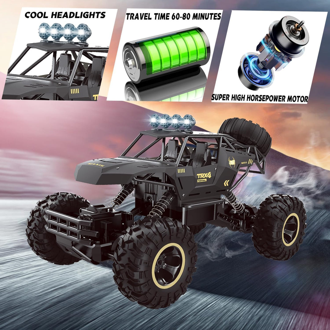 4WD RC Rock Crawler Truck with LED Lights