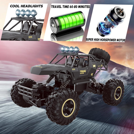4WD RC Rock Crawler Truck with LED Lights