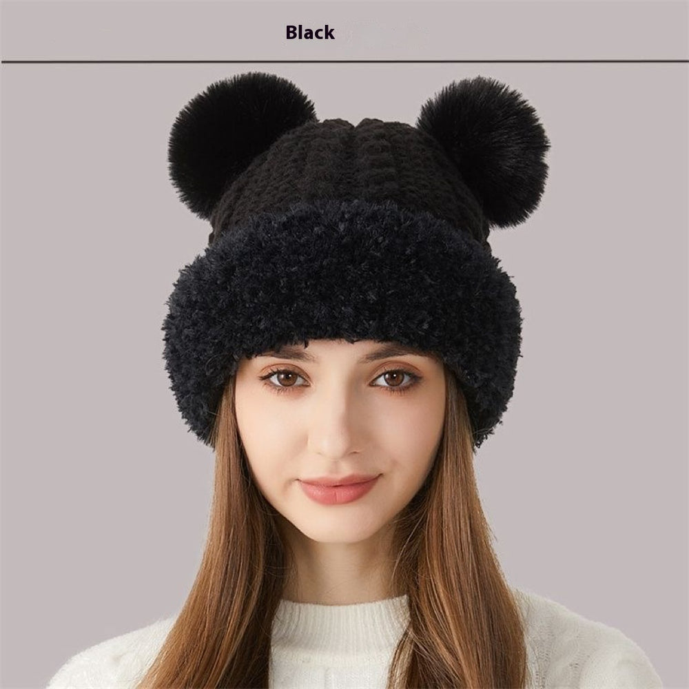 Cozy Double Pom-Pom Winter Knit Beanie