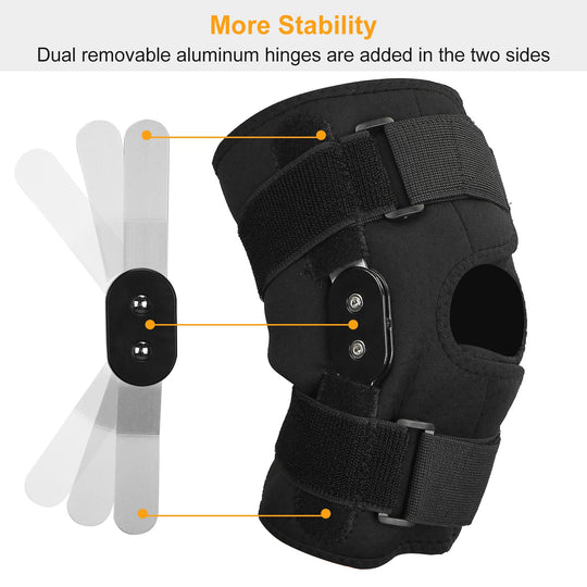 Adjustable Open-Patella Knee Support Brace