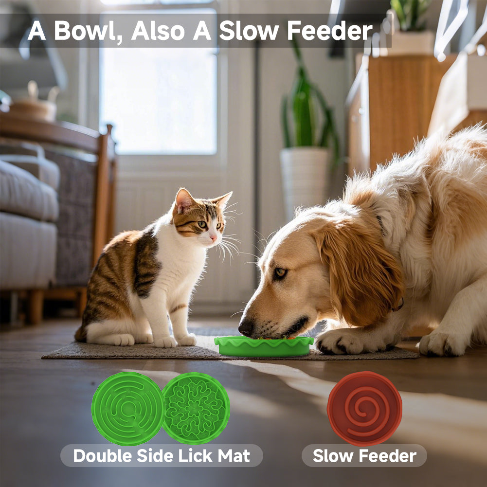 5-in-1 Hamburger-Style Pet Bowl Set