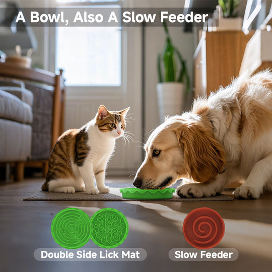 5-in-1 Hamburger-Style Pet Bowl Set
