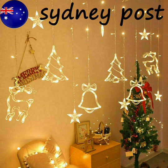 LED Star Curtain String Lights