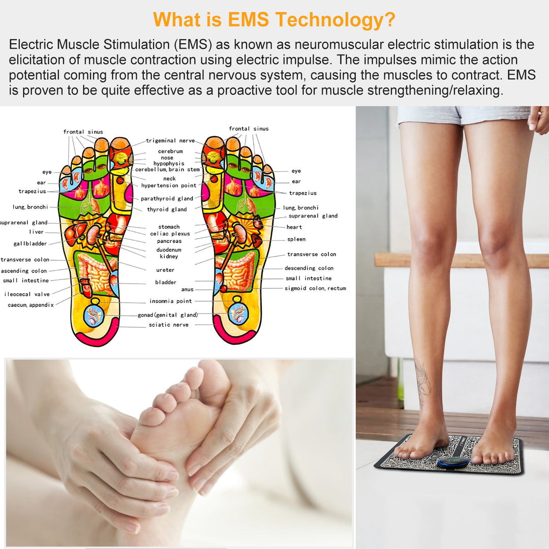 Rechargeable EMS Foot Massage Pad