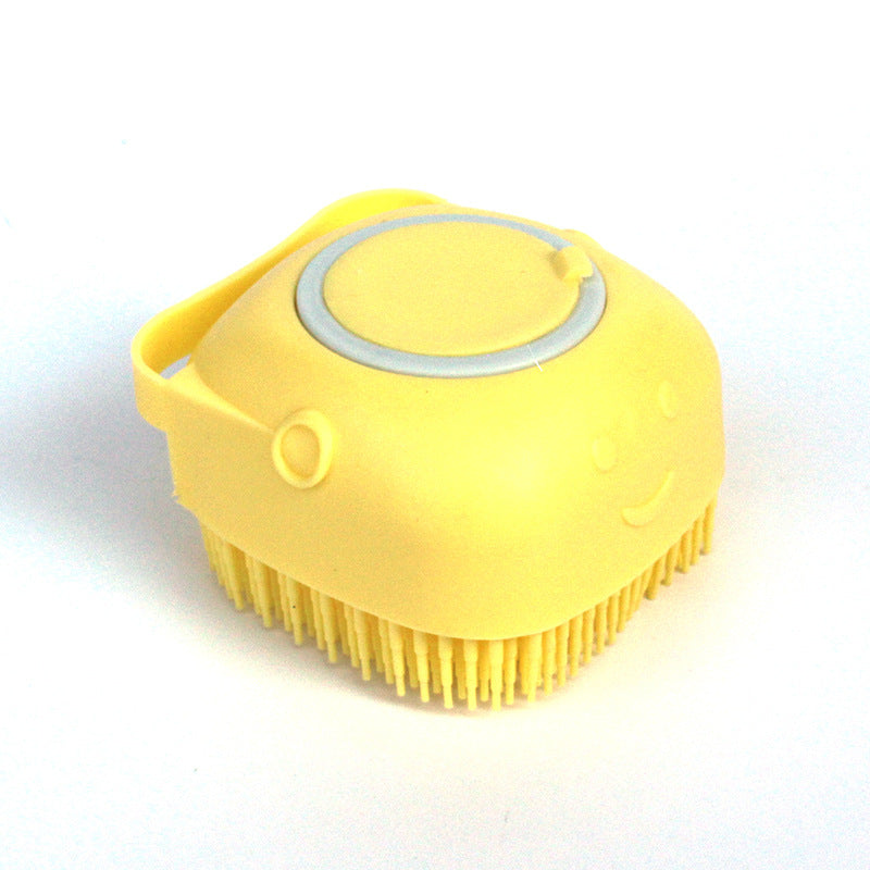 Pet Bath &amp; Massage Brush with Built-In Shampoo Dispenser