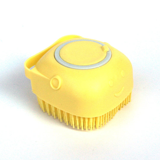 Pet Bath &amp; Massage Brush with Built-In Shampoo Dispenser