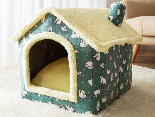 Plush Cozy Foldable Pet House