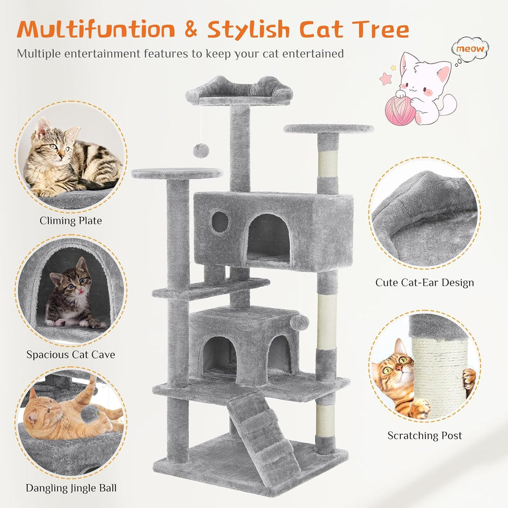 54-Inch Multi-Level Cat Tree Tower