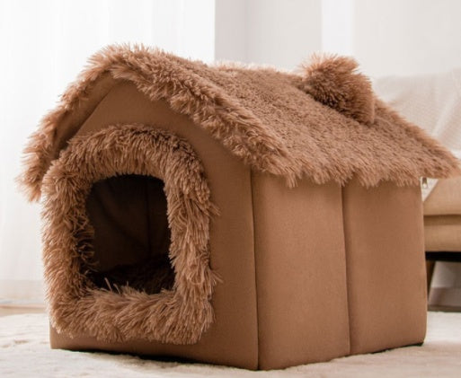 Plush Cozy Foldable Pet House