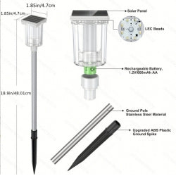 6-Pack Outdoor Solar Landscape Lights
