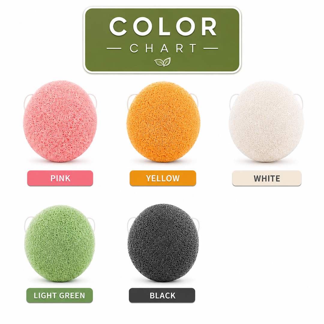 Konjac Facial Cleansing Sponge Exfoliating Face Puff