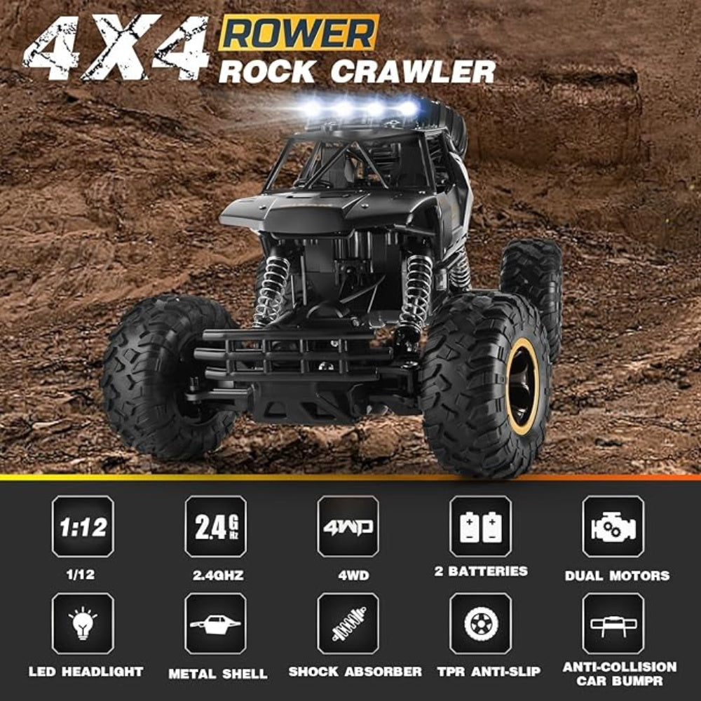 4WD RC Rock Crawler Truck with LED Lights