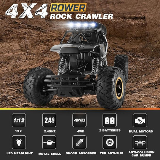 4WD RC Rock Crawler Truck with LED Lights
