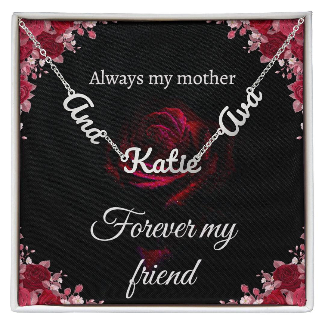Personalized Mom 2–3 Name Necklace Gift