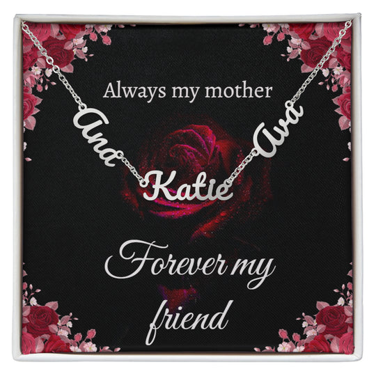 Personalized Mom 2–3 Name Necklace Gift