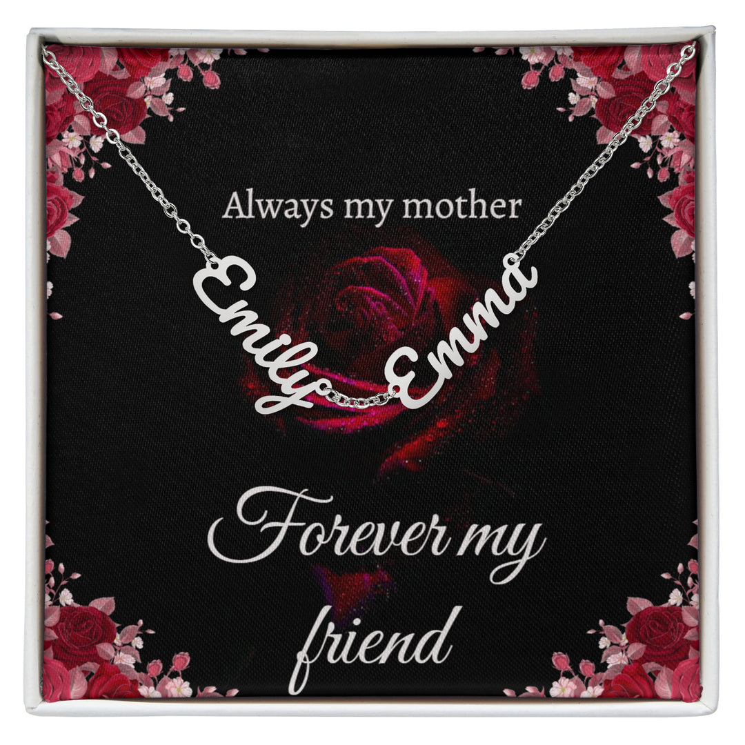 Personalized Mom 2–3 Name Necklace Gift