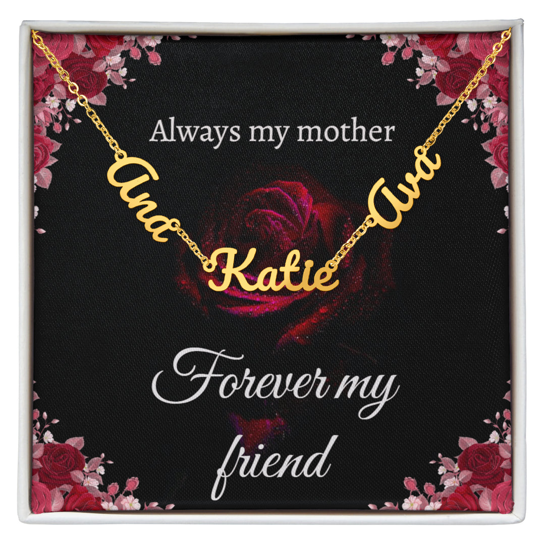 Personalized Mom 2–3 Name Necklace Gift