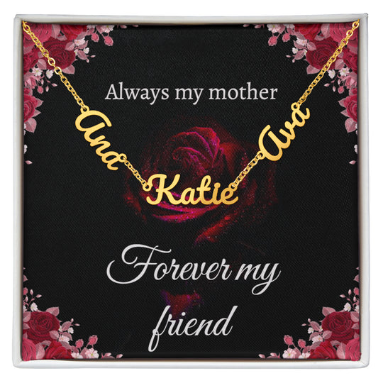 Personalized Mom 2–3 Name Necklace Gift