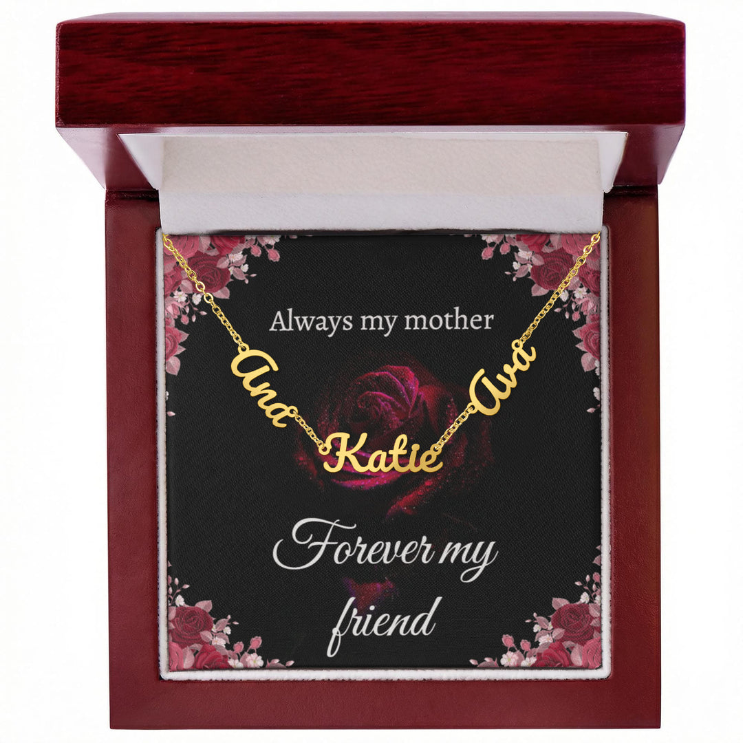 Personalized Mom 2–3 Name Necklace Gift