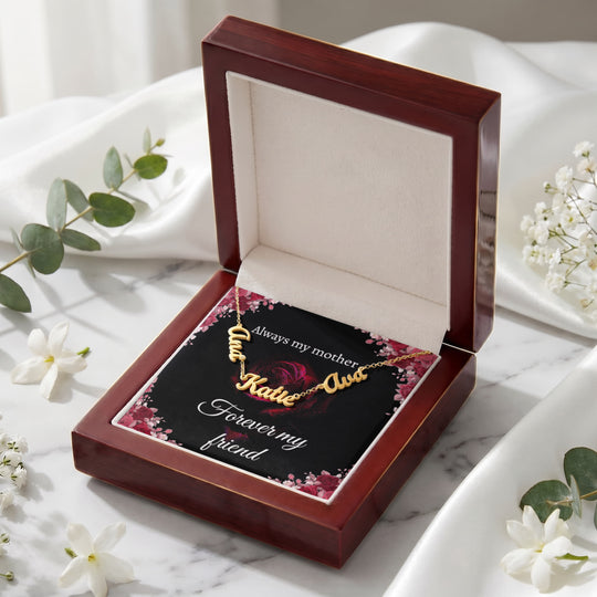 Personalized Mom 2–3 Name Necklace Gift