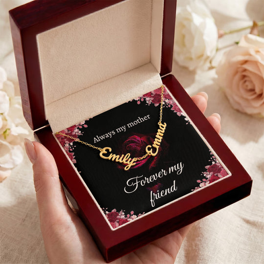 Personalized Mom 2–3 Name Necklace Gift