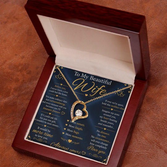 To My Beautiful Wife - Forever Love Necklace