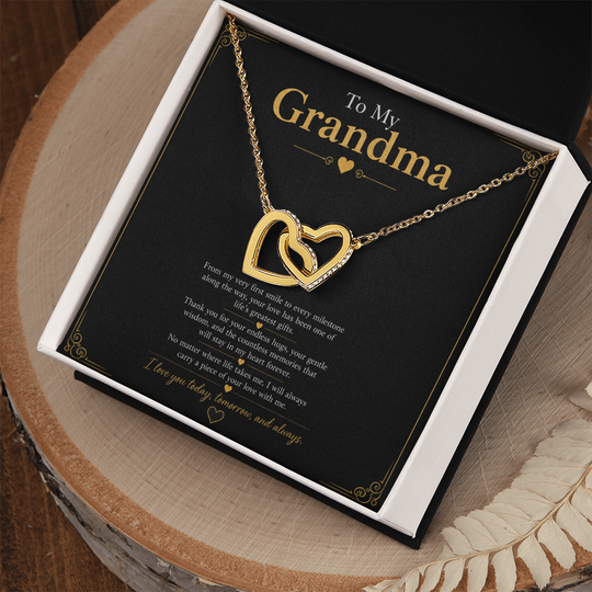 Grandma Interlocking Hearts Necklace Gift