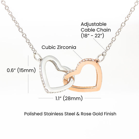 Grandma Interlocking Hearts Necklace Gift